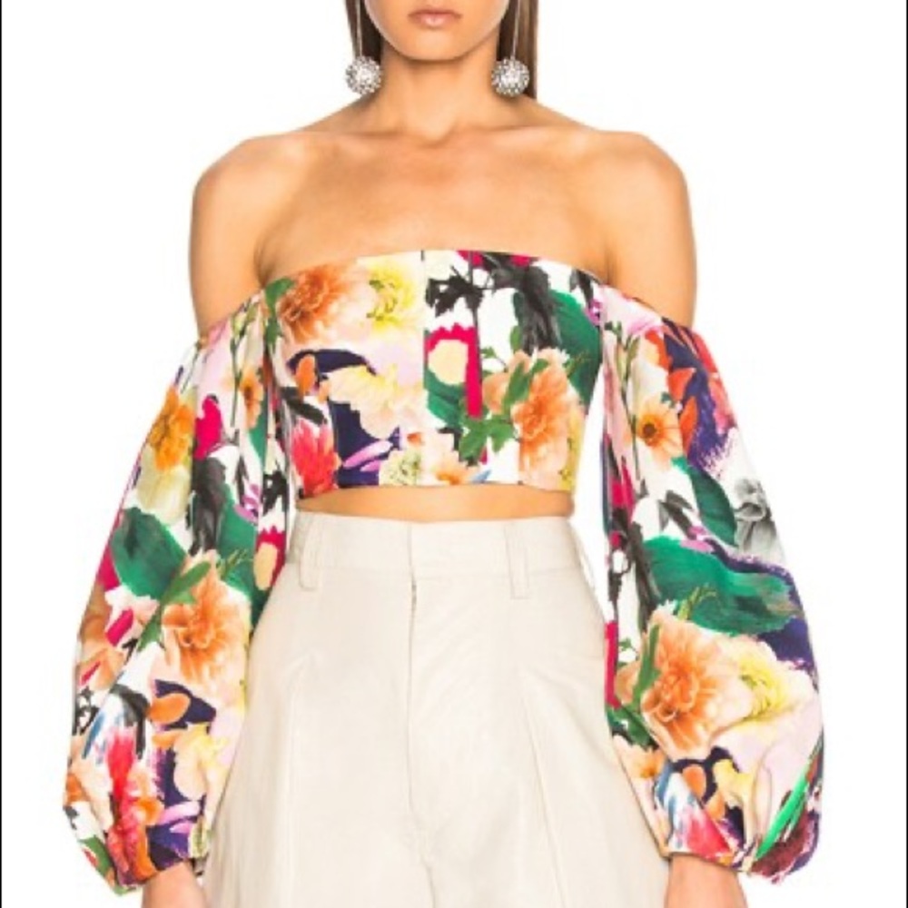 NWT Cushnie Carlita floral top, size 0